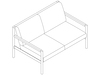 A line drawing - Brabo Settee