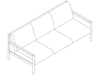 A line drawing - Brabo Sofa