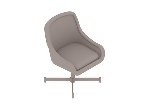 A generic rendering - Bumper Side Chair–4-Star Base–Low Arms