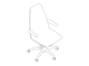 A line drawing - Clamshell Chair–High Back