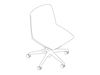 A line drawing - Clamshell Chair–Low Back–Armless