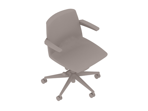 A generic rendering - Clamshell Chair–Low Back–With Arms