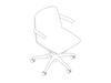 A line drawing - Clamshell Chair–Low Back–With Arms