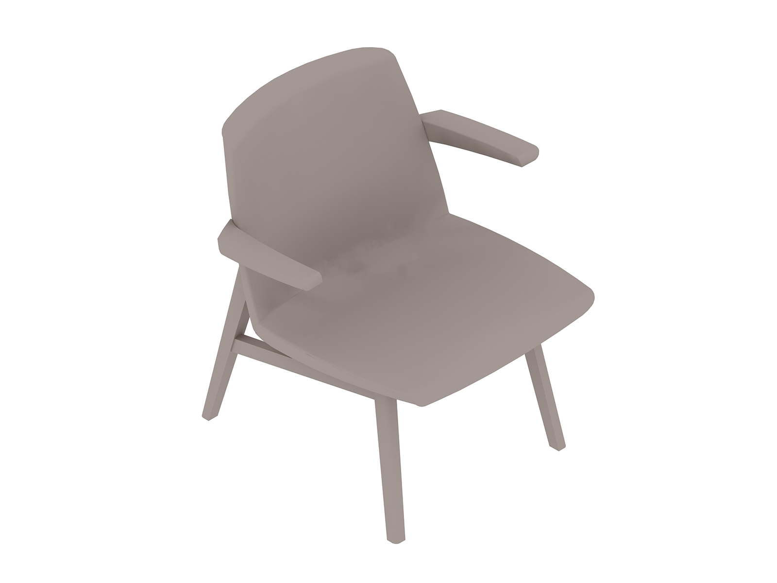 A generic rendering - Clamshell Lounge Chair–Low Back–With Arms