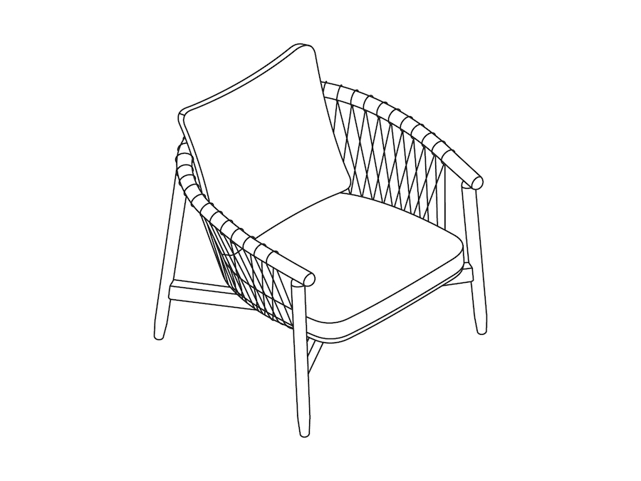 A line drawing - Crosshatch Lounge Chair