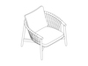 A line drawing - Crosshatch Outdoor Chair