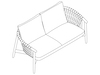 A line drawing - Crosshatch Outdoor Settee