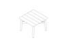 A line drawing - Crosshatch Outdoor Side Table–Square