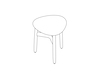 A line drawing - Crosshatch Outdoor Side Table–Trilobe