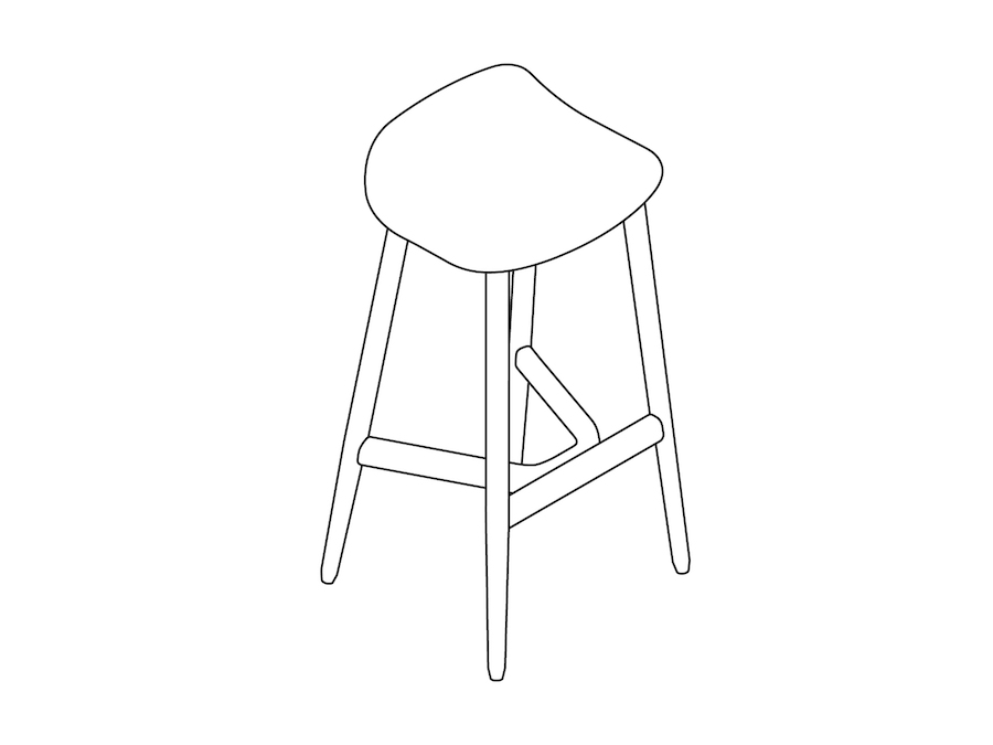 A line drawing - Crosshatch Stool–Bar Height