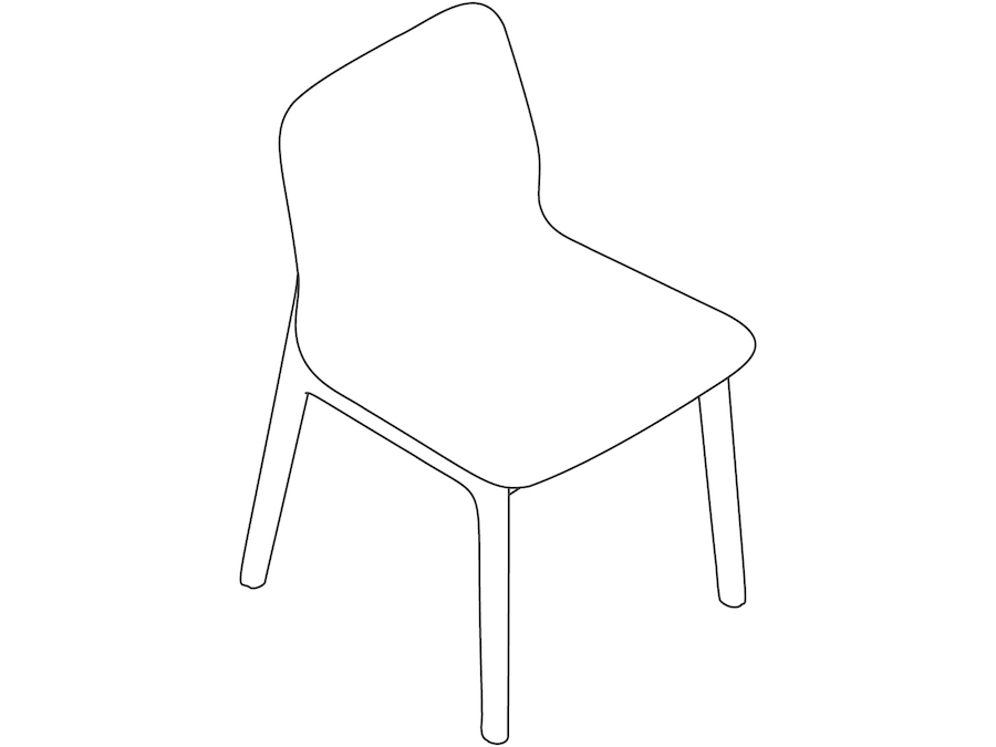 A line drawing - Deft Chair–Armless
