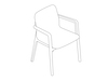 A line drawing - Deft Chair–With Arms