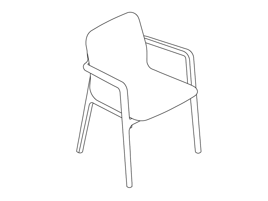 A line drawing - Deft Chair–With Arms