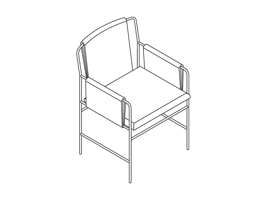 A line drawing - Envelope Chair