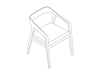 A line drawing - Full Twist Guest Chair