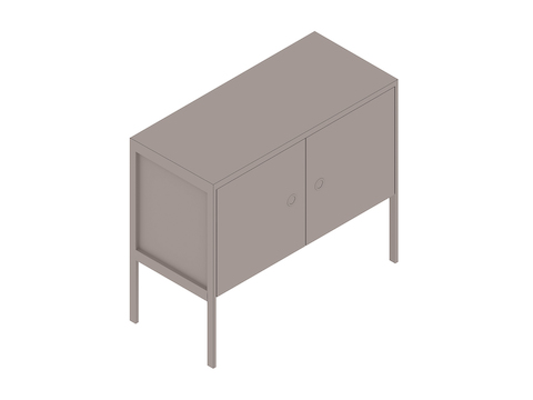 A generic rendering - H Frame Credenza–1 Unit Wide