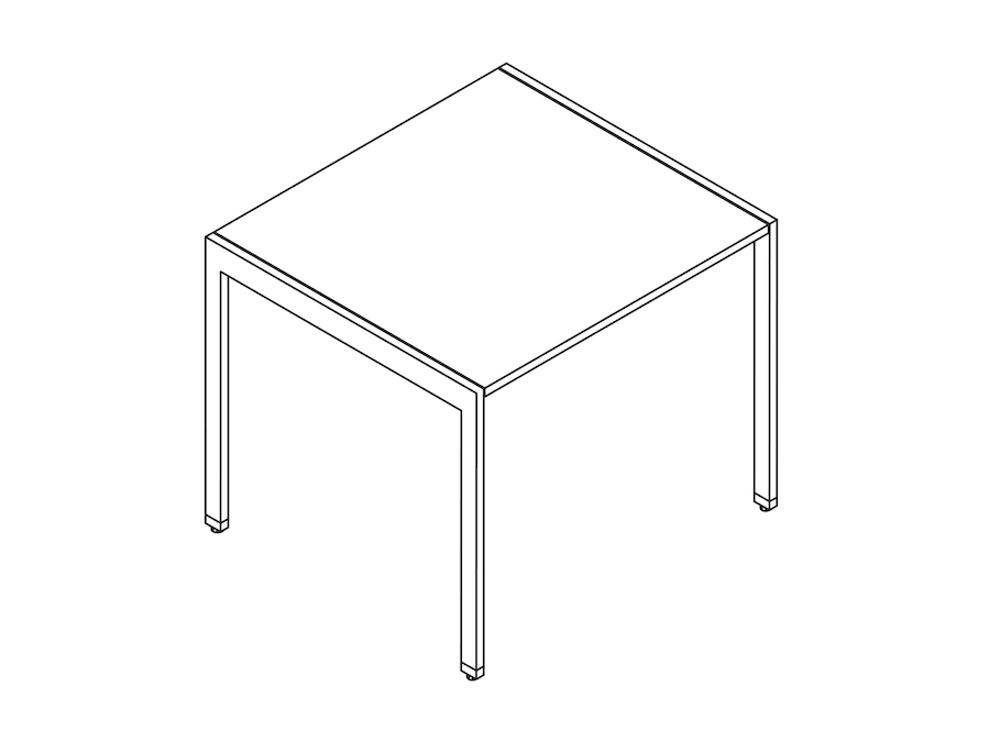 A line drawing - H Frame Side Table