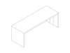 A line drawing - JD Waterfall Table by DatesWeiser–Standing Height