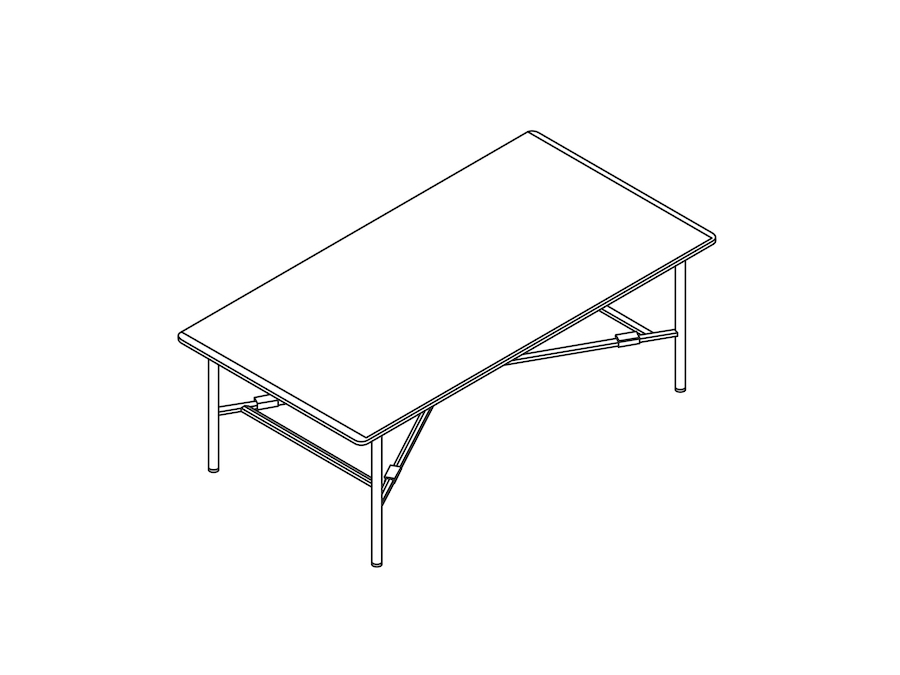 A line drawing - Layer Coffee Table–No Shelf