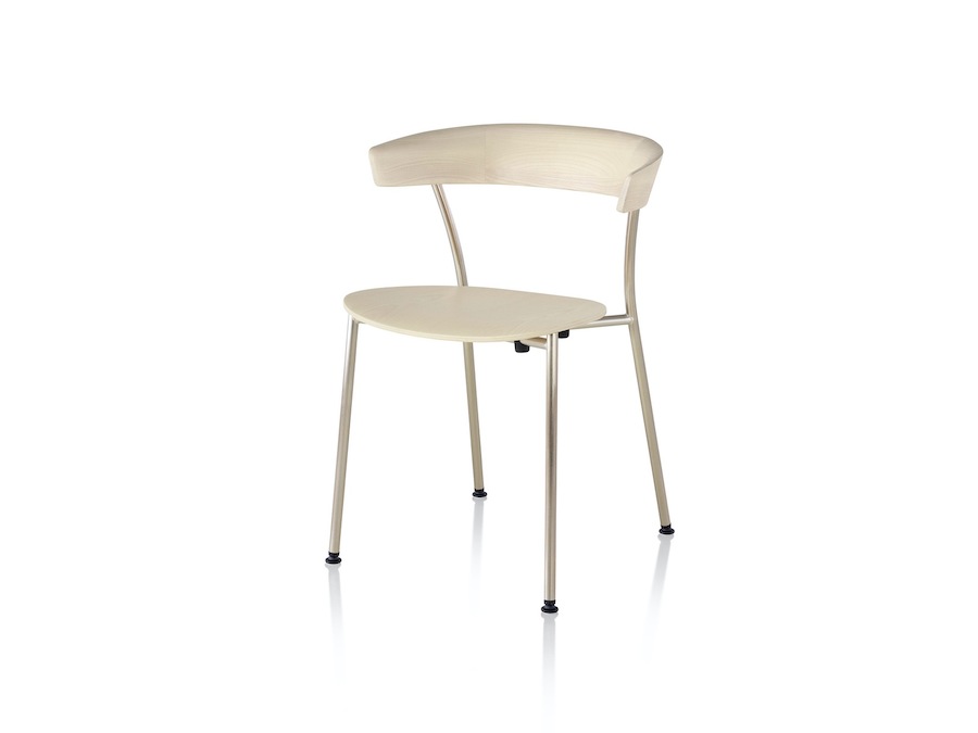 A photo - Leeway Chair–Metal Frame–Wood Seat