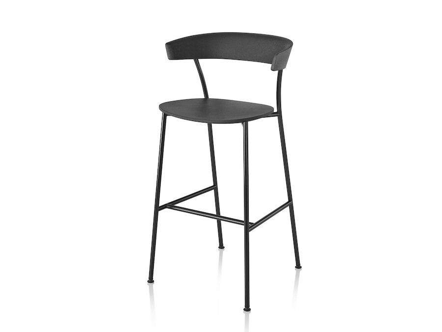 A photo - Leeway Stool–Bar Height–Polyurethane Seat