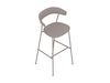 A generic rendering - Leeway Stool–Bar Height–Upholstered Seat