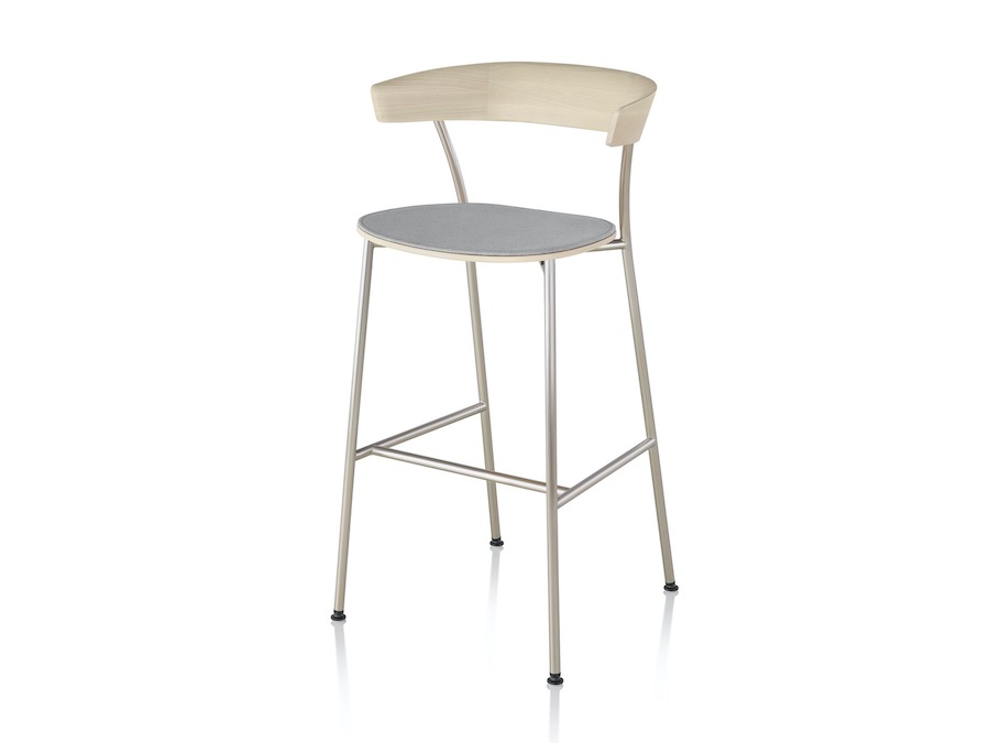 A photo - Leeway Stool–Bar Height–Upholstered Seat