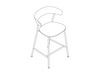 A line drawing - Leeway Stool–Counter Height–Polyurethane Seat