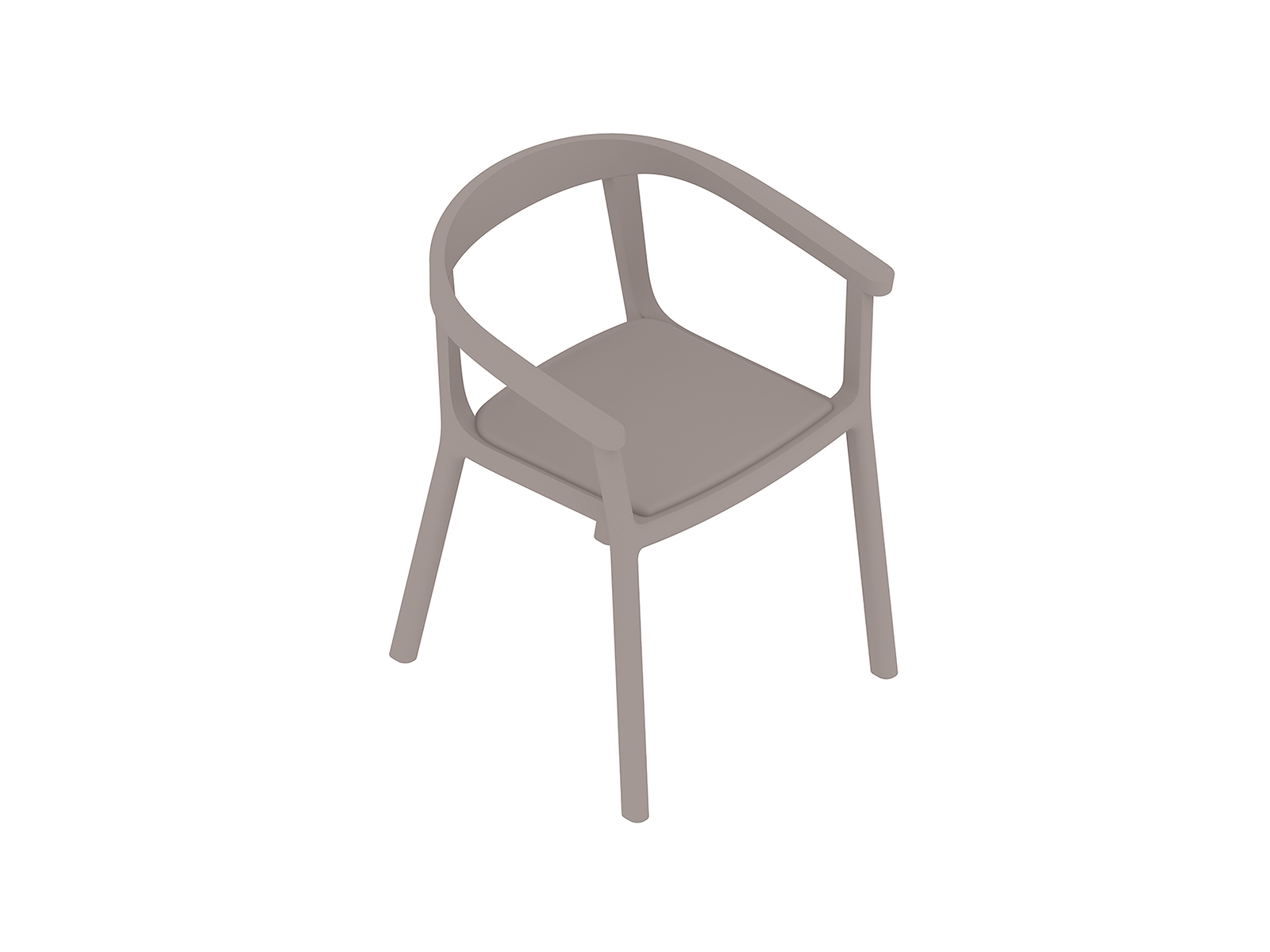 A generic rendering - Lijn Armchair–Open Back–Upholstered Seat