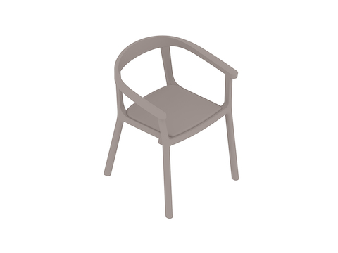 A generic rendering - Lijn Armchair–Open Back–Upholstered Seat