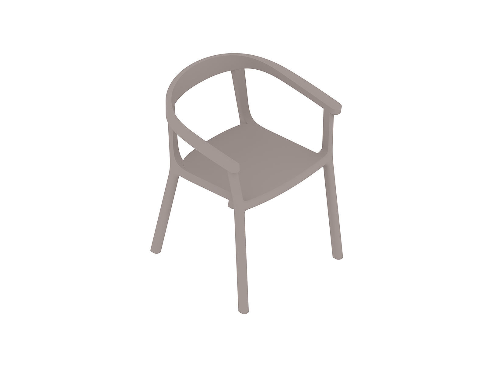 A generic rendering - Lijn Armchair–Open Back–Wood Seat