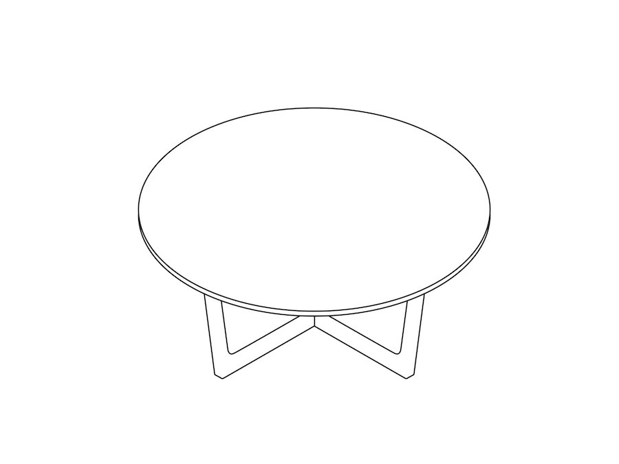 A line drawing - Loophole Coffee Table–Round