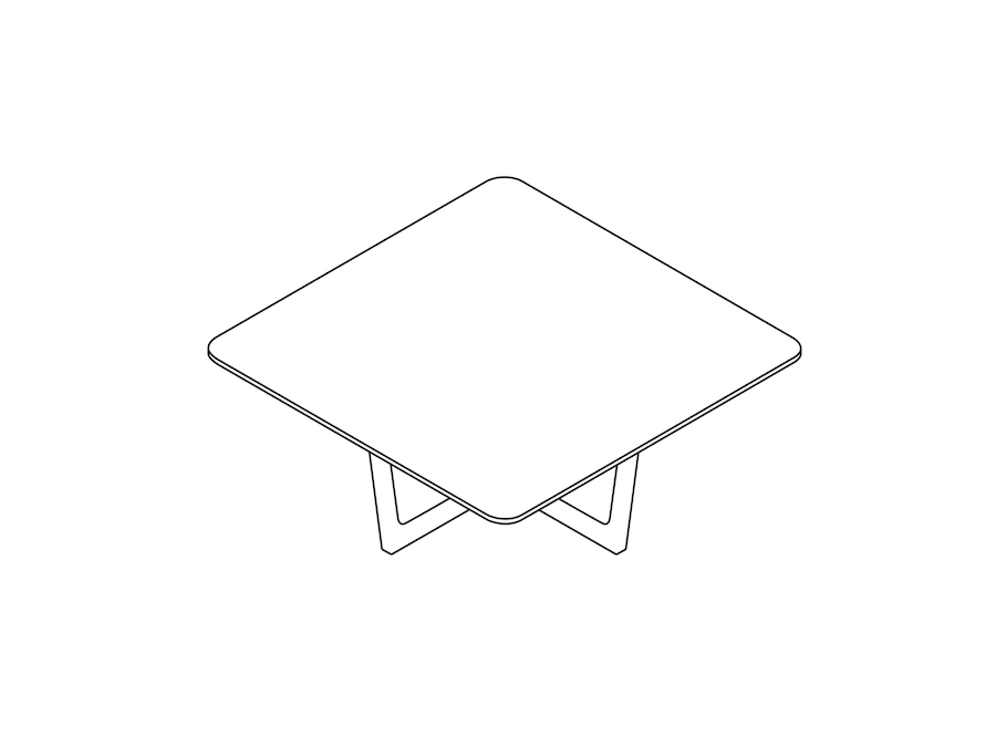A line drawing - Loophole Coffee Table–Square