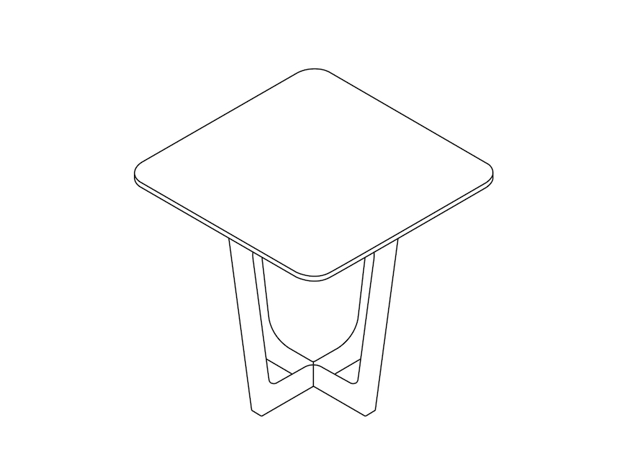 A line drawing - Loophole Side Table–Square