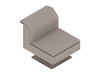 A generic rendering - Mantle Club Chair–Armless–Swivel Base