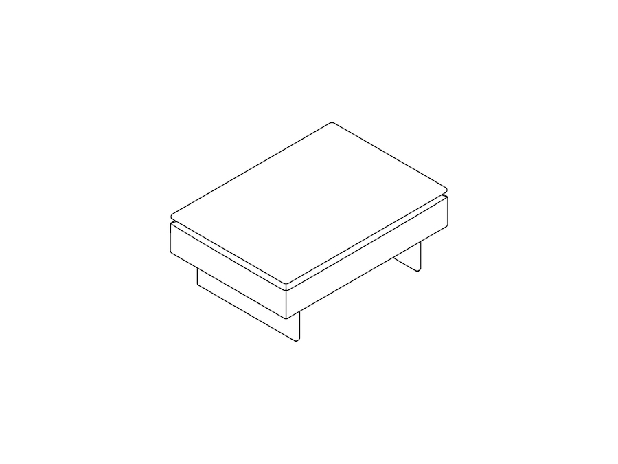 A line drawing - Mantle Ottoman–Large