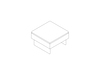 A line drawing - Mantle Ottoman–Small