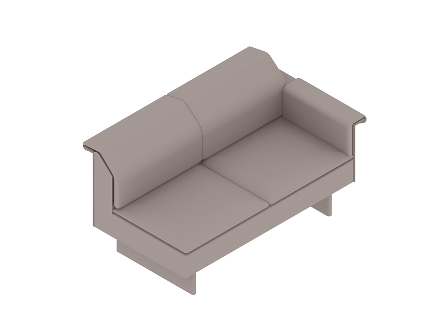 A generic rendering - Mantle Settee–Left Arm