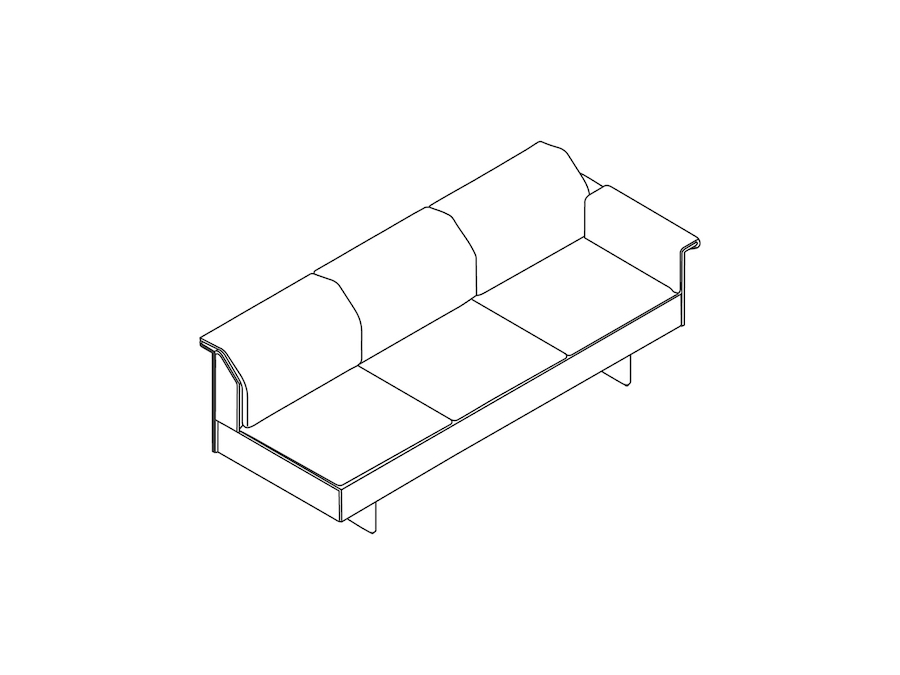 A line drawing - Mantle Sofa–Left Arm