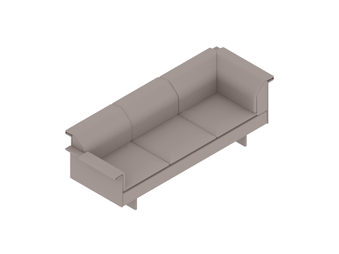 A generic rendering - Mantle Settee–Left Corner–Right Arm