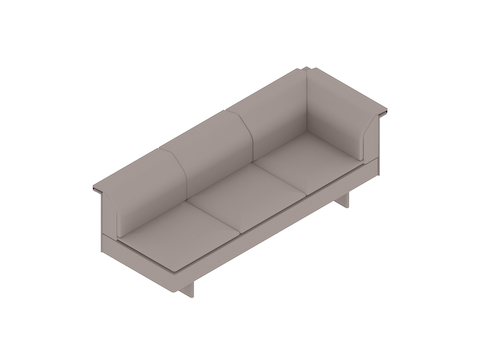 A generic rendering - Mantle Sofa–Left Corner–Right Armless