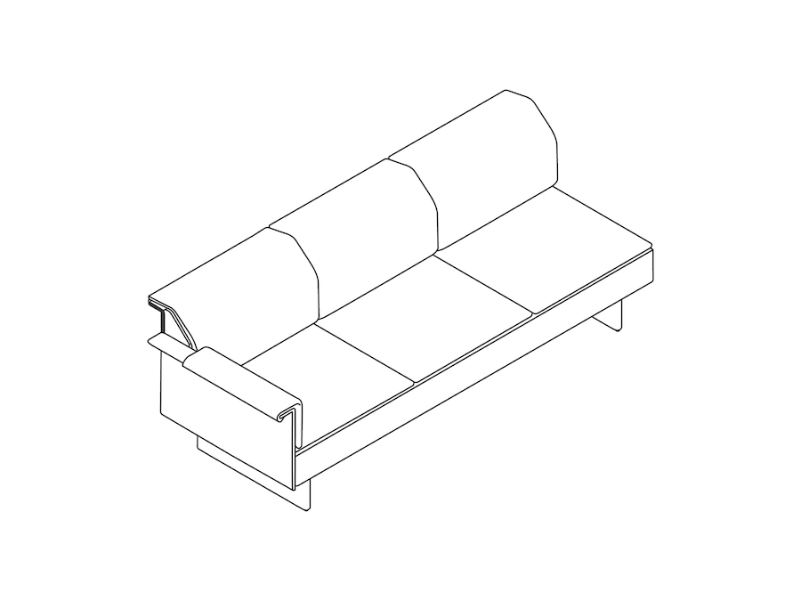 A line drawing - Mantle Sofa–Right Arm