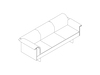 A line drawing - Mantle Sofa–Right Corner–Left Arm