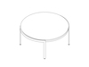 A line drawing - Metal Series Coffee Table–Round