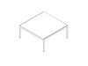 A line drawing - Metal Series Coffee Table–Square