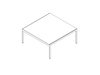 A line drawing - Metal Series Coffee Table–Square