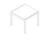 A line drawing - Metal Side Coffee Table–Square