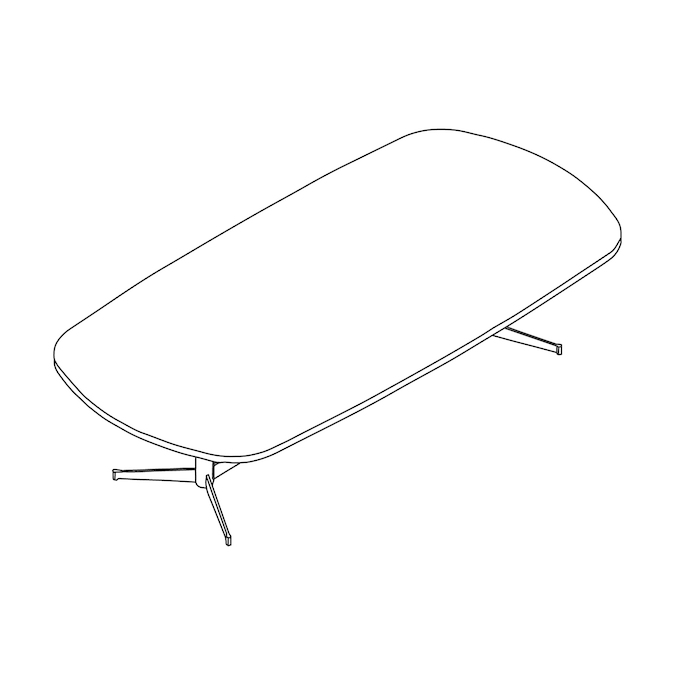 A line drawing - MP Conference Table–Oblong