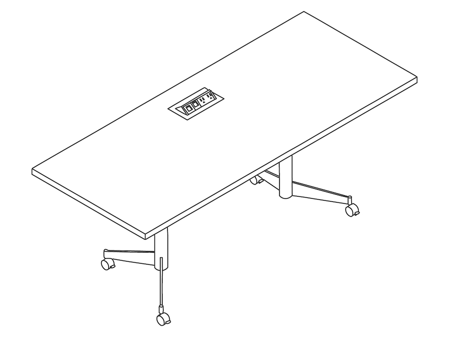 A line drawing - MP Flex Table–Rectangular
