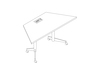 A line drawing - MP Flex Table–Trapezoid